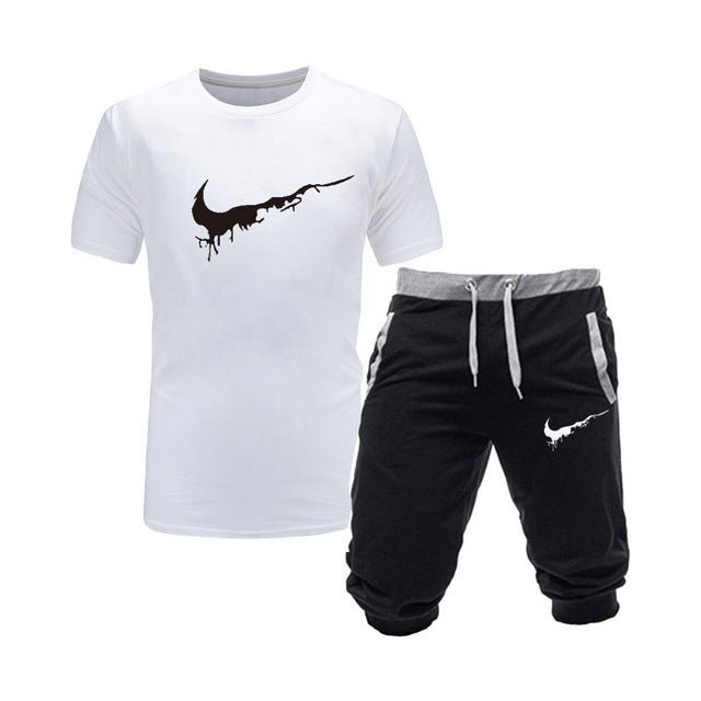 Two Pieces Sets T Shirts+Shorts Suit Men Summer Tops Tees Fashion Tshirt High Quality Men Clothing Two Pieces Sets T Shirts+Shorts Suit Men Summer Tops Tees Fashion Tshirt High Quality Men Clothing Foreverking