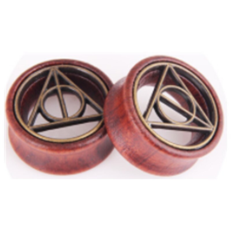 1Pair Wood Ear Plug And Tunnel Earring Ear Guages Plug Stretcher Expander Dermal Piercing Oreja Mujer Stretcher Men Body Jewelry