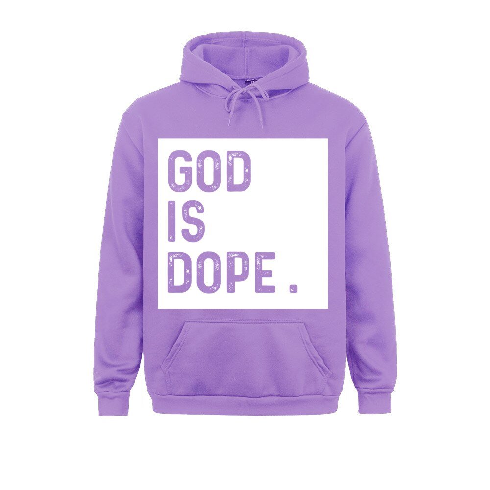 Hip Hop Mens Sweatshirts GOD IS DOPE Hoodie WHITE Funny Christian Faith Believer Gift Pullover Hoodie Hoodies Hoods Long Sleeve