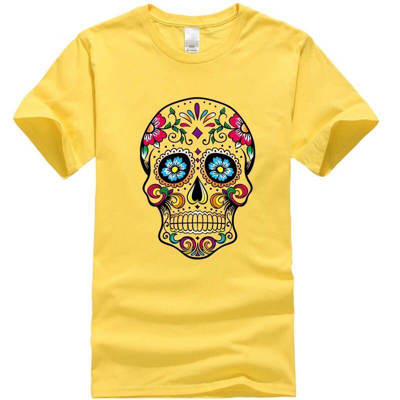 XINYI Men XINYI Men&#39;s T-shirt High Quality100% cottonT-shirt street style loose cool skull printed men t shirt casual short sleeve For Men Foreverking