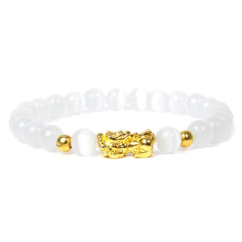 Obsidian Bracelets Gold Color Pixiu Bracelet Pierre Naturelle Stone Beads Bracelet Buddha Six Words Motto Bangle Women Jewelry
