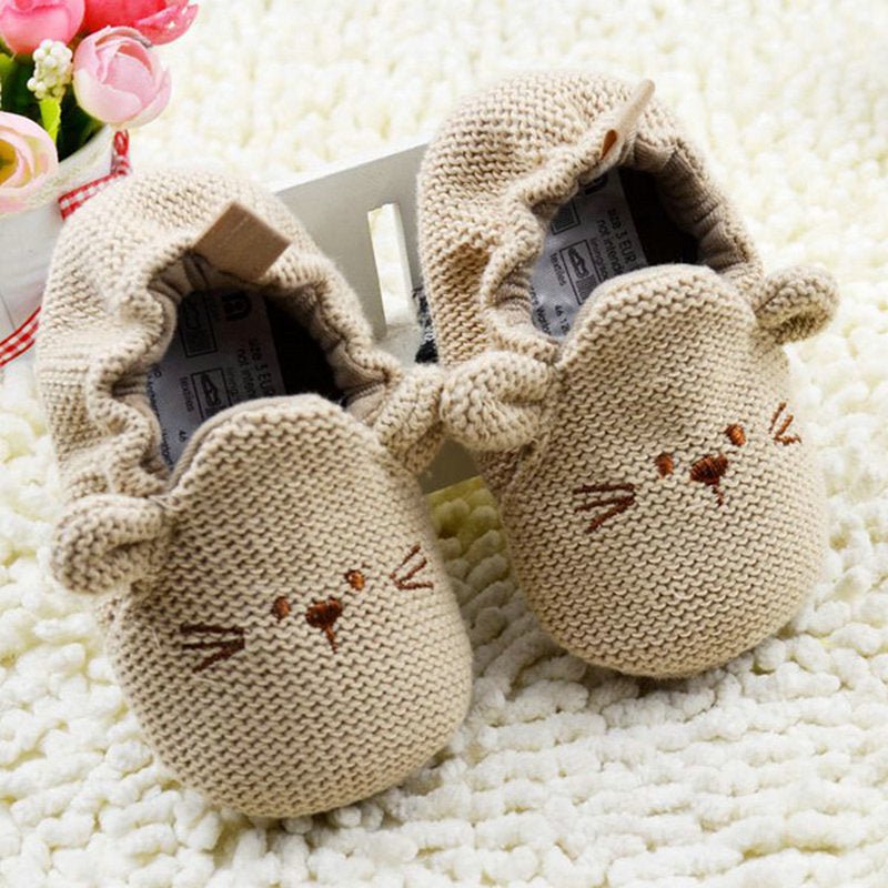Infant Toddler Kids Shoes Baby Knit Soft Crib Shoes born Boy Girl Cartoon Shoes
