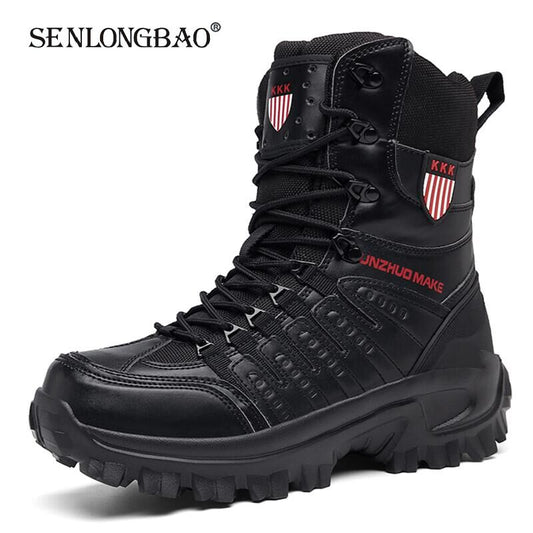Military Tactical Mens Boots Waterproof Leather Desert  Boot Combat Ankle Boot Army Work Men's Shoes Couple Motorcycle Boots