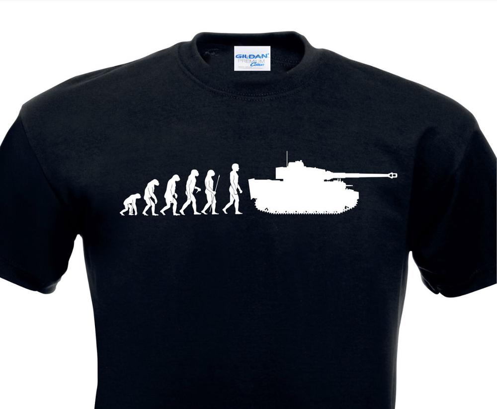 100% Cotton Short Sleeves Hip Hop Fashion Casual T Shirts evolution T-Shirt Vi 88 Mm Tank Wehrmacht Germany Tee shirt