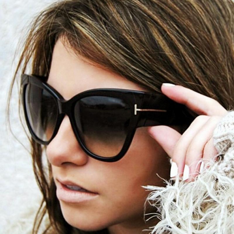 DCM Newest Cat Eye Women Sunglasses Female Gradient Points Fashion Brand Designer Sun Glasses Big Oculos feminino de sol UV400