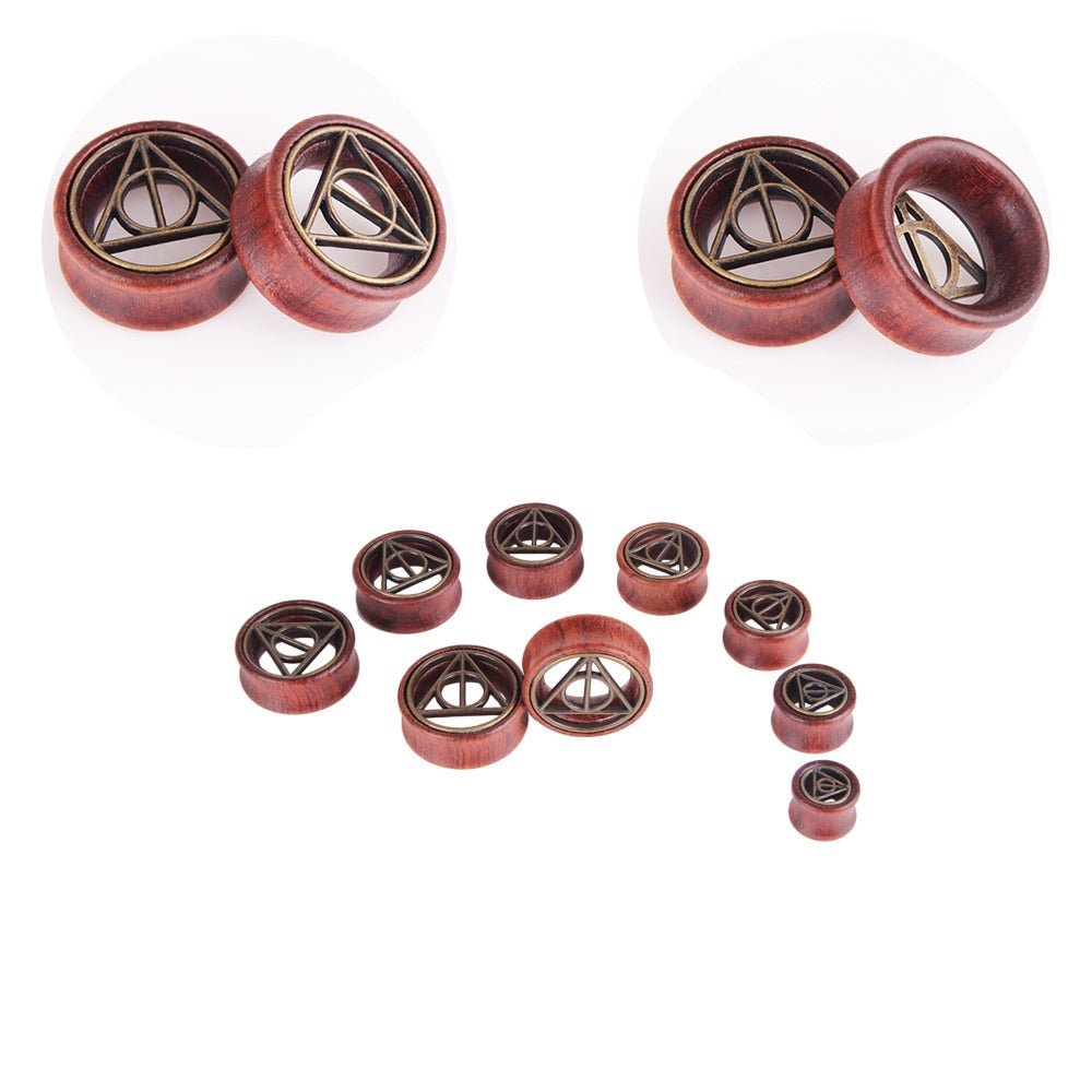 1Pair Wood Ear Plug And Tunnel Earring Ear Guages Plug Stretcher Expander Dermal Piercing Oreja Mujer Stretcher Men Body Jewelry