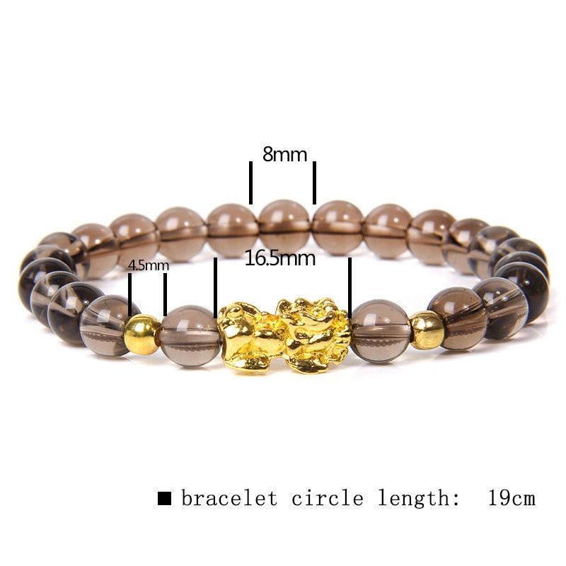 Obsidian Bracelets Gold Color Pixiu Bracelet Pierre Naturelle Stone Beads Bracelet Buddha Six Words Motto Bangle Women Jewelry