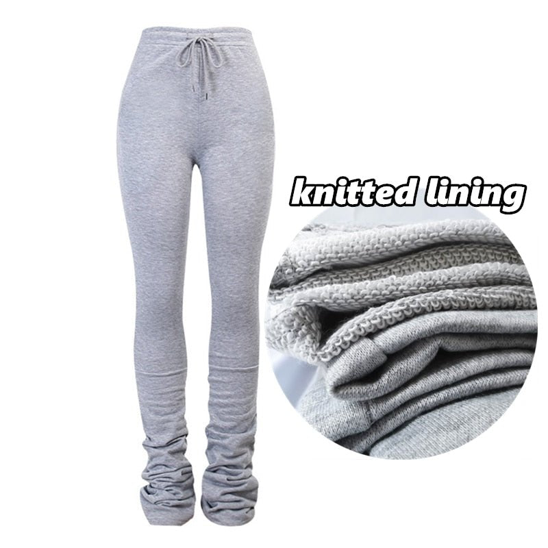 BOOFEENAA Street Style Gray Sweatpants for Women Drawstring Casual Extra Long Stacked Pants Winter Thick Warm Trousers C85-CD57 BOOFEENAA Street Style Gray Sweatpants for Women Drawstring Casual Extra Long Stacked Pants Winter Thick Warm Trousers C85-CD57 Foreverking