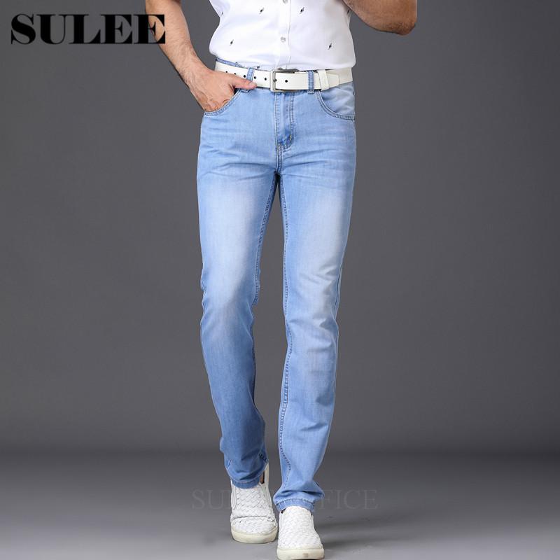 SULEE Brand 2022 New Fashion Utr Thin Light Men&#39;s Casual Summer Style Jeans Skinny Jeans Trousers Tight Pants Solid Colors SULEE Brand 2022 New Fashion Utr Thin Light Men&#39;s Casual Summer Style Jeans Skinny Jeans Trousers Tight Pants Solid Colors Foreverking
