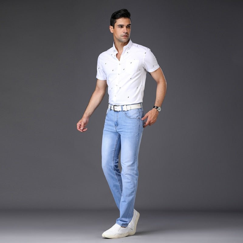 SULEE Brand 2022 New Fashion Utr Thin Light Men&#39;s Casual Summer Style Jeans Skinny Jeans Trousers Tight Pants Solid Colors SULEE Brand 2022 New Fashion Utr Thin Light Men&#39;s Casual Summer Style Jeans Skinny Jeans Trousers Tight Pants Solid Colors Foreverking