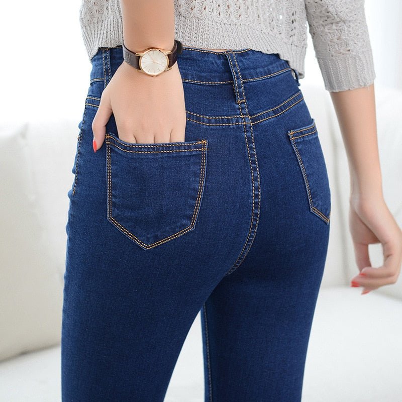 2022 New Plus Size Women&#39;s Jeans Casual All-match Slim Jeans High Quality 2022 New Plus Size Women&#39;s Jeans Casual All-match Slim Jeans High Quality Foreverking