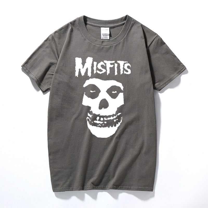 new men&#39;s hip-hop punk skull misfits brand cotton short-sleeve T-shirt marve new men&#39;s hip-hop punk skull misfits brand cotton short-sleeve T-shirt marve Foreverking
