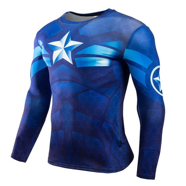 Long Sleeve Sport Shirts Men Superhero superman freeshipping - Foreverking