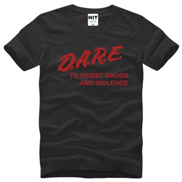 DARE To Resist Drugs And Violence Letter Printed T Shirt Men New Summer Short Sleeve Cotton Mens T Shirt Casual Tee Shirt Buy1 get1 50%off DARE To Resist Drugs And Violence Letter Printed T Shirt Men New Summer Short Sleeve Cotton Mens T Shirt Casual Tee Shirt Buy1 get1 50%off Foreverking