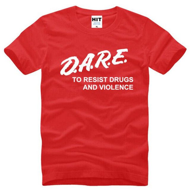 DARE To Resist Drugs And Violence Letter Printed T Shirt Men New Summer Short Sleeve Cotton Mens T Shirt Casual Tee Shirt Buy1 get1 50%off DARE To Resist Drugs And Violence Letter Printed T Shirt Men New Summer Short Sleeve Cotton Mens T Shirt Casual Tee Shirt Buy1 get1 50%off Foreverking