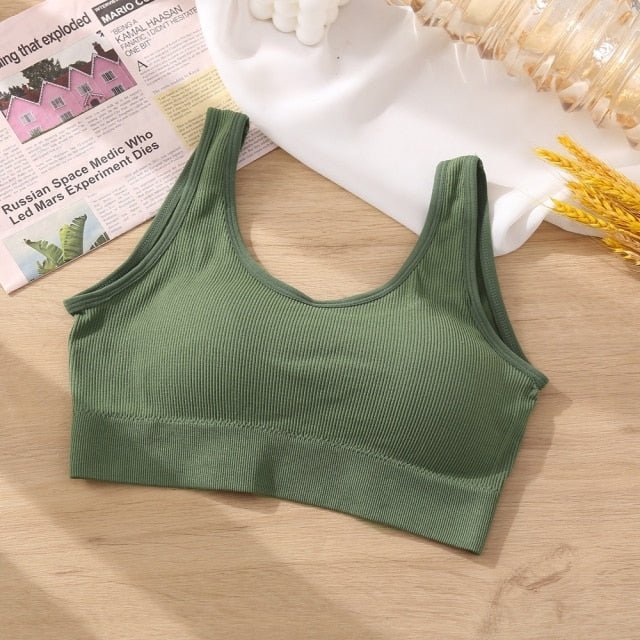Women Tank Tops Streetwear Push Up Cropped Top for Female Lounge Solid Color Casual Sexy Lingerie Wirefree Camisole Fashion Girl freeshipping - Foreverking