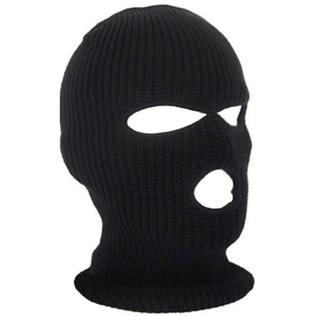 Full Face Cover Ski Mask Hat 3 Holes Balaclava Mask Army Tactical CS Windproof Knit Beanies Bonnet Winter Warm Unisex Caps freeshipping - Foreverking