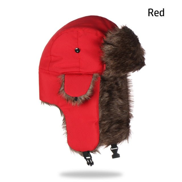 Unisex Men Women Russian Hat Trapper Bomber Warm Trooper Ear Flaps Winter Ski Hat Solid Fluffy Faux Fur Cap Headwear Bonnet freeshipping - Foreverking