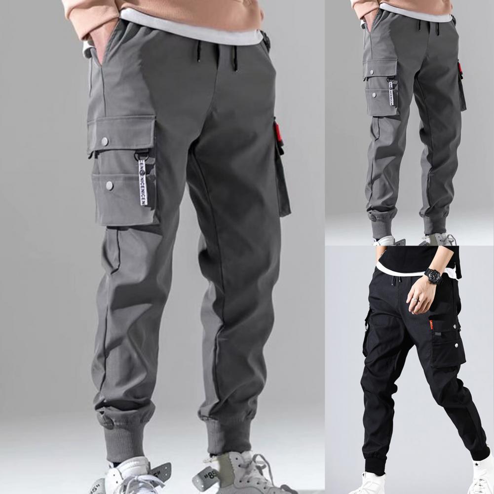 Hot！Autumn Men Pants Hip Hop Harem Joggers Pants 2021New Male Trousers Mens Solid Multi-pocket Cargo Pants Skinny Fit Sweatpants freeshipping - Foreverking