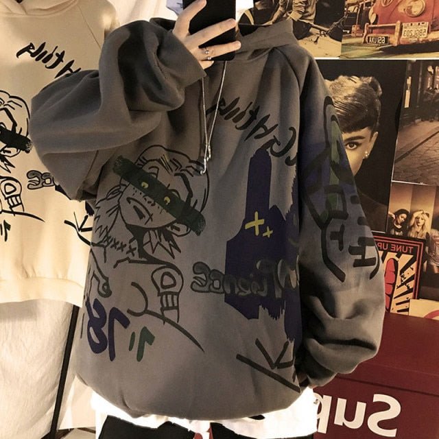 Man 2022 New Fleece Sweatshirts Harajuku Loose Streetwear Top Autumn Spring O Neck Pullover Hoody Mens Long Sleeve Pullovers freeshipping - Foreverking