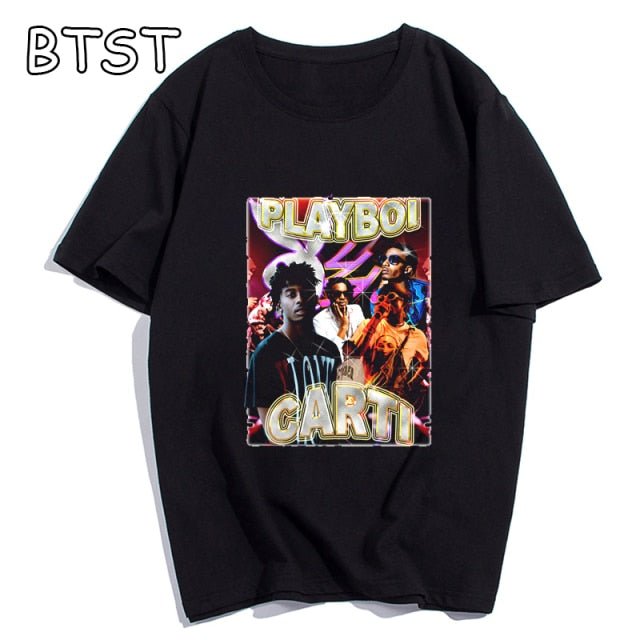 New Playboi Carti shirt T-shirt hypebeast vintage 90s rap hip hop t shirt Fashion Design Casual T Shirt freeshipping - Foreverking