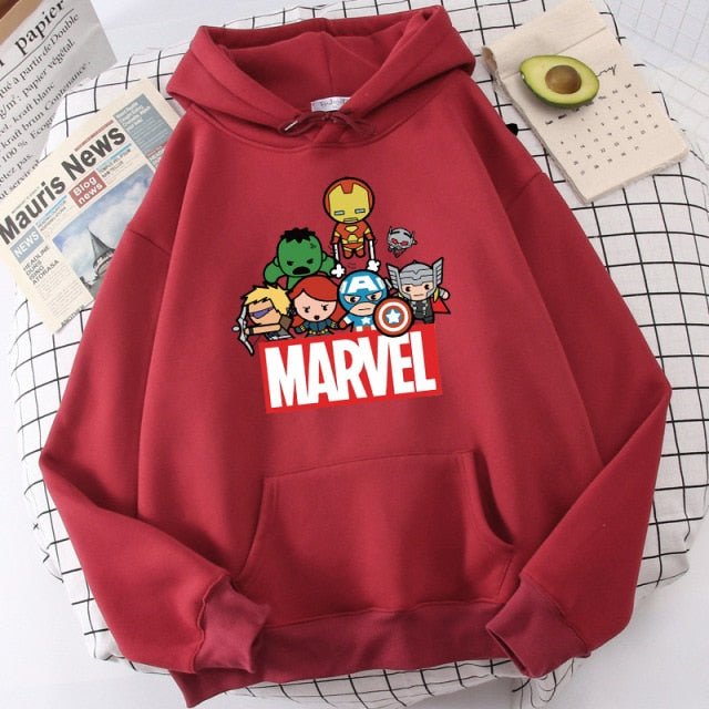 Women&#39;s Spiderman sweatshirts Men Loose Fleece Hoodie Marvel superhero Harajuku Cartoon Print Cute Kawaii Jacket sudadera Autumn freeshipping - Foreverking