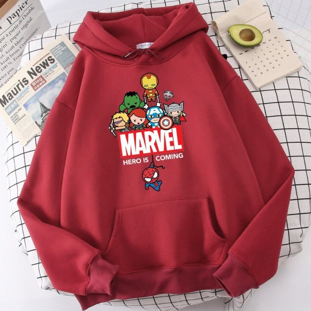 Women&#39;s Spiderman sweatshirts Men Loose Fleece Hoodie Marvel superhero Harajuku Cartoon Print Cute Kawaii Jacket sudadera Autumn freeshipping - Foreverking