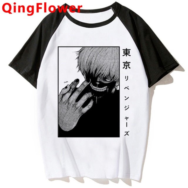 Japanese Anime Kaneki Ken Y2k Tokyo Ghoul T Shirt Men Manga Graphic Tees Fashion Tshirt Summer 90s Tops T-shirt freeshipping - Foreverking