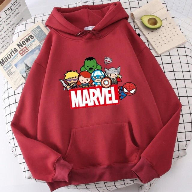 Marvel The Avengers   women hoodie cute cartoon print sweatshirt  ladies long sleeve hoodies sudaderas Man freeshipping - Foreverking