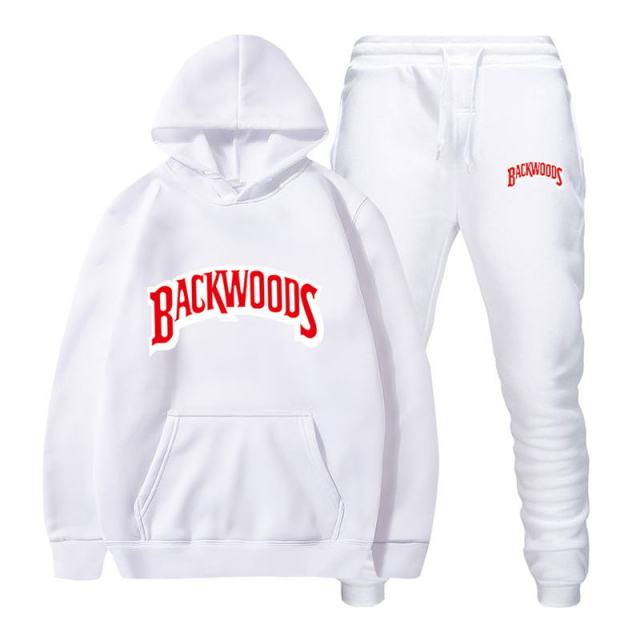 fashion brand Backwoods Men&#39;s Set Fleece Hoodie Pant Thick Warm Tracksuit Sportswear Hooded Track Suits Male Sweatsuit Tracksuit freeshipping - Foreverking