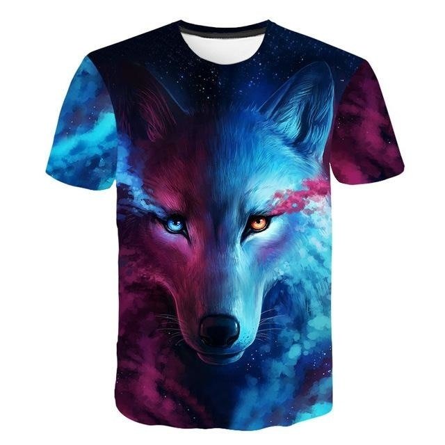 Tiger Lion Printed T-Shirts, Fashionable Round Neck Short Sleeve Street Clothes, Hip-Hop T-Shirts, Summer freeshipping - Foreverking