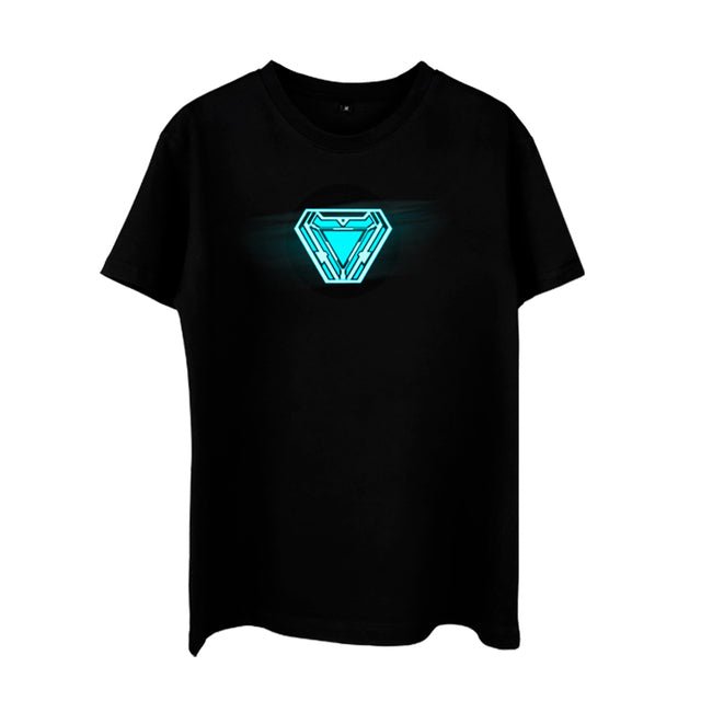 2022 New Product Iron Man Sound Activated LED Party Light Up EL Panel T Shirt 2022 New Product Iron Man Sound Activated LED Party Light Up EL Panel T Shirt Foreverking