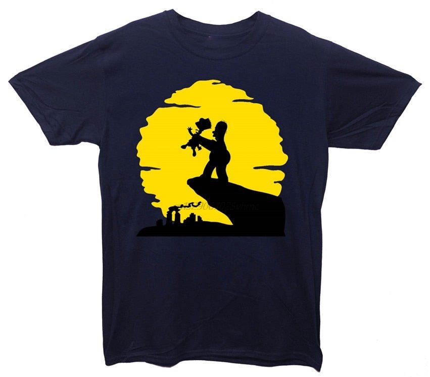 Brand The Circle Of Strife Homer Simpson Bart Simpson Lion King T Shirt Summer freeshipping - Foreverking