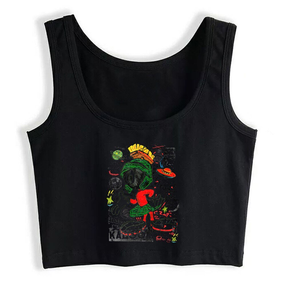 Crop Top Women Looney Tunes Marvin The Martian Emo Grunge Y2k Aesthetic Tank Top Female Clothes freeshipping - Foreverking