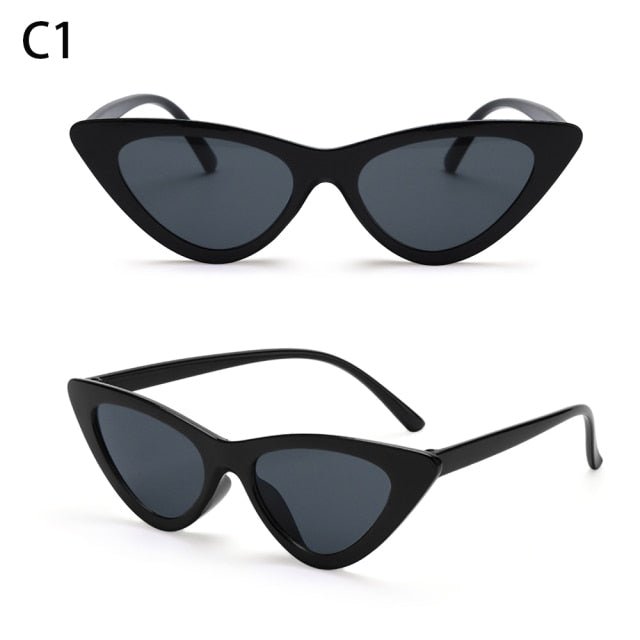1PC Unisex Vintage Cat Eye Sunglasses Fashion Small Frame UV400 Shades Sun Glasses Party Travel Streetwear Eyewear Great Gift freeshipping - Foreverking
