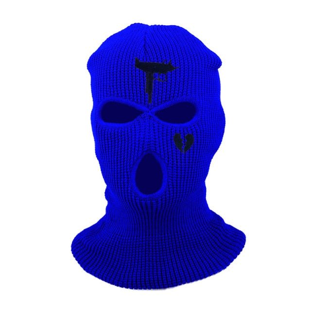 3 Holes Winter Warm Unisex Balaclava Mask Hat Full Face Mask Black Knitted Ski Snowboard Hat Cap Hip Hop Multiple Colour Beanie freeshipping - Foreverking