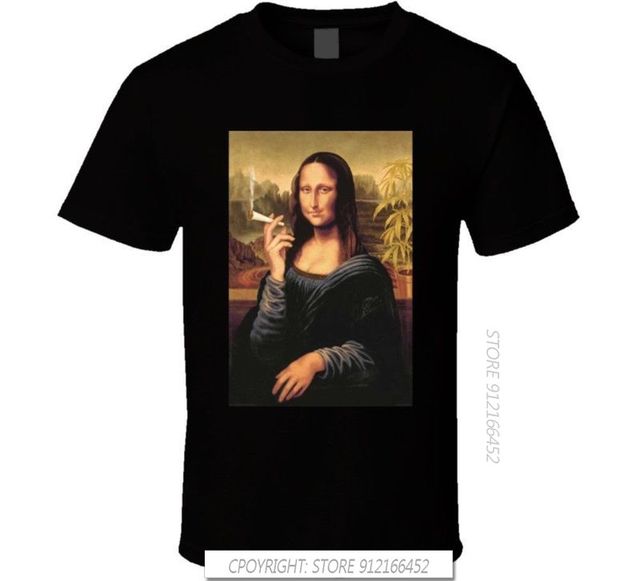 Discount 100 % 100% Cotton Best Mona Lisa 420 Smoking Joint Graphic T Shirt Funny Gift Discount 100 % 100% Cotton Best Mona Lisa 420 Smoking Joint Graphic T Shirt Funny Gift Foreverking