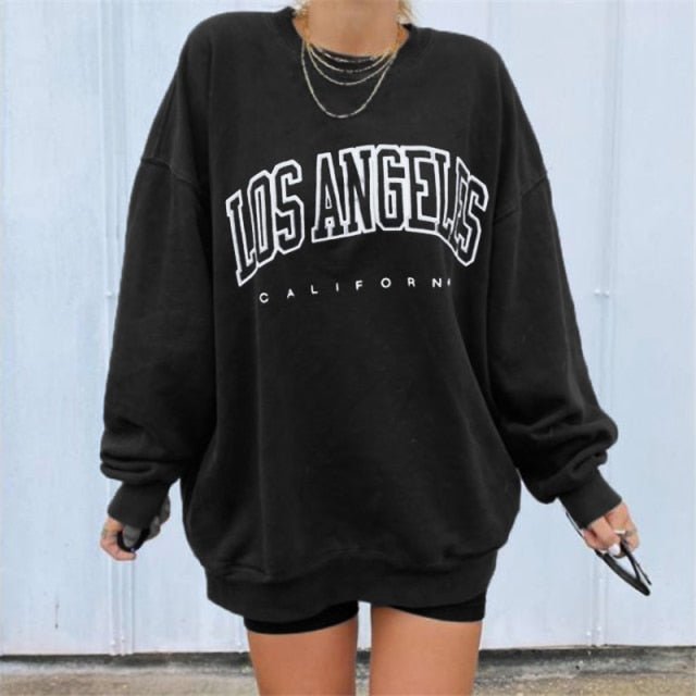 Oversized Sweatshirt Women 2022 Crewneck Pullover Spring Long Sleeve Letter Clothes for Women Casual Loose Hoodie Streetwear freeshipping - Foreverking