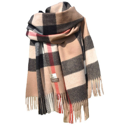 Autumn and Winter New Scarf Female British Bagh Bristled Cashmere Scarf Shawl Dual-use Thick Couple Scarf freeshipping - Foreverking