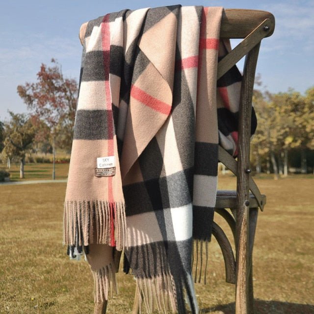 Autumn and Winter New Scarf Female British Bagh Bristled Cashmere Scarf Shawl Dual-use Thick Couple Scarf freeshipping - Foreverking
