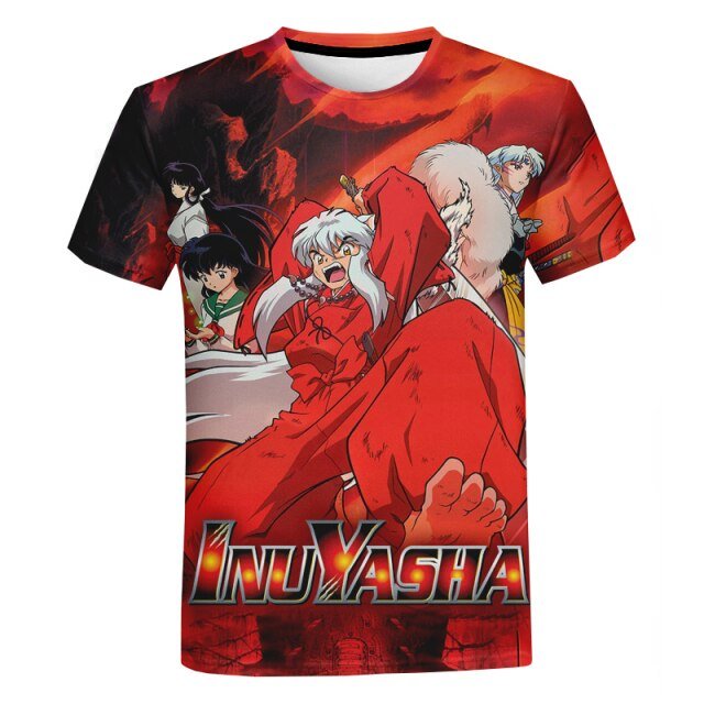 Inuyasha Anime clothes Studio ghibli Japanese streetwear  t shirt freeshipping - Foreverking