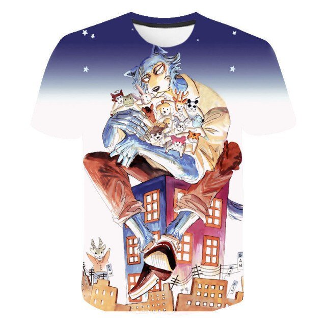 Beastars  Looney tunes  Anime clothes Studio ghibli Cute Boy Oversized t shirt Plus size tops  Poleras de hombre Mens clothes freeshipping - Foreverking