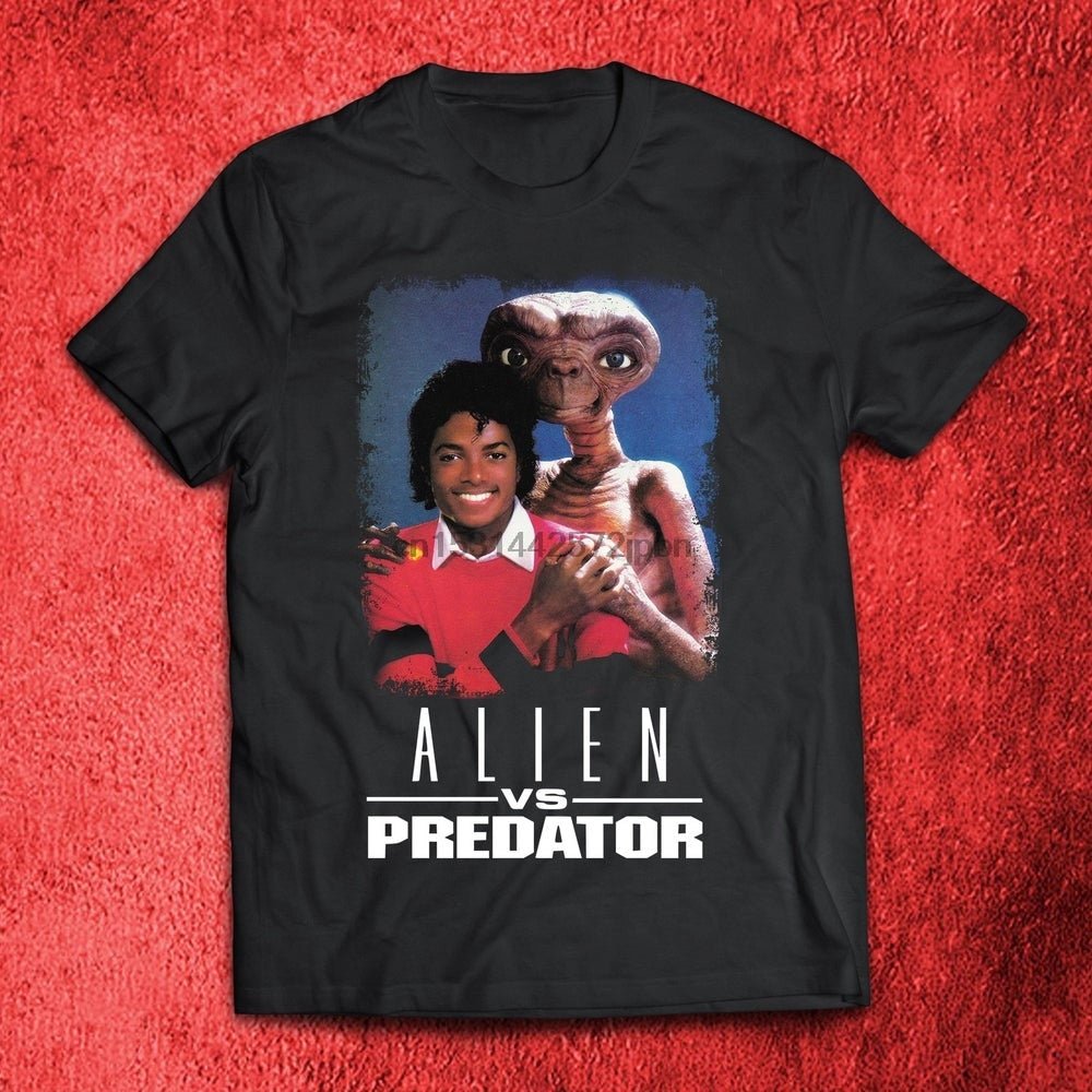 Alien VS Predator ET Micheal Jackson Thriller Funny Unisex Black T Shirt SH01 freeshipping - Foreverking