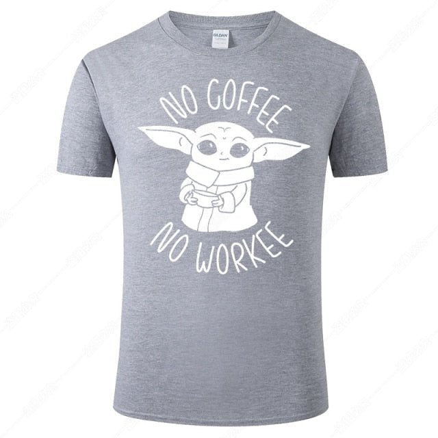 Baby Yoda Printed T Shirt Men Women Summer Style Tops Cotton Short Sleeve Tee Star Wars Brand T-shirt Clothing J09 freeshipping - Foreverking
