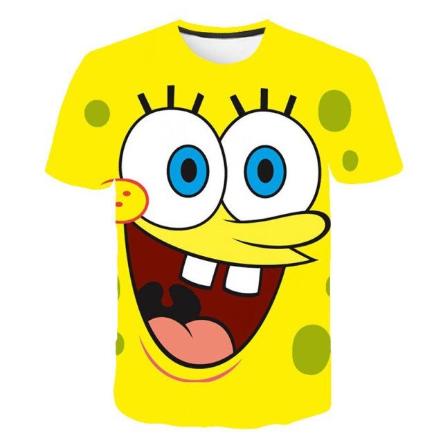 SpongeBobs 3D T Shirt Boy/Girls Tshirt Casual Men/women Top Kawaii Patrick Star Kids Clothes TOPS freeshipping - Foreverking