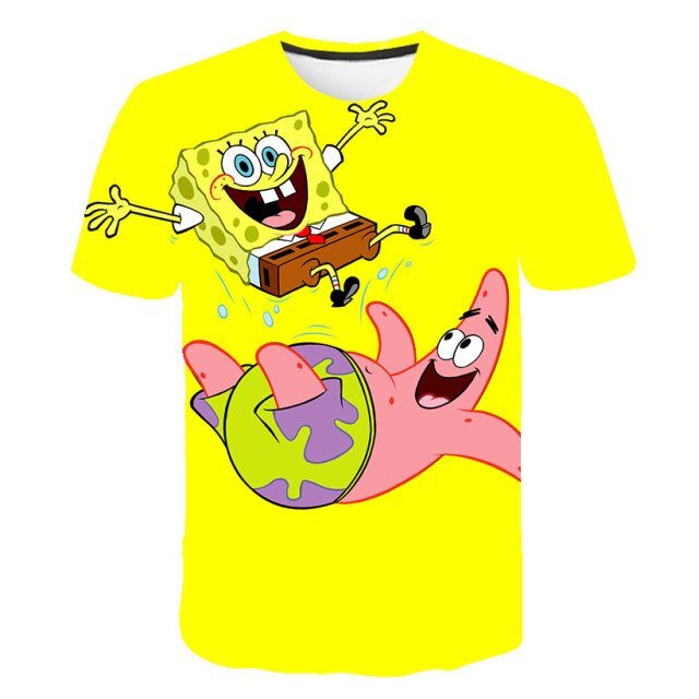 2022 Piestars And SpongeBobs 3D T Shirt Boy/Girls Tshirt Casual Men/women  Patrick Star Kids Clothes TOPS freeshipping - Foreverking