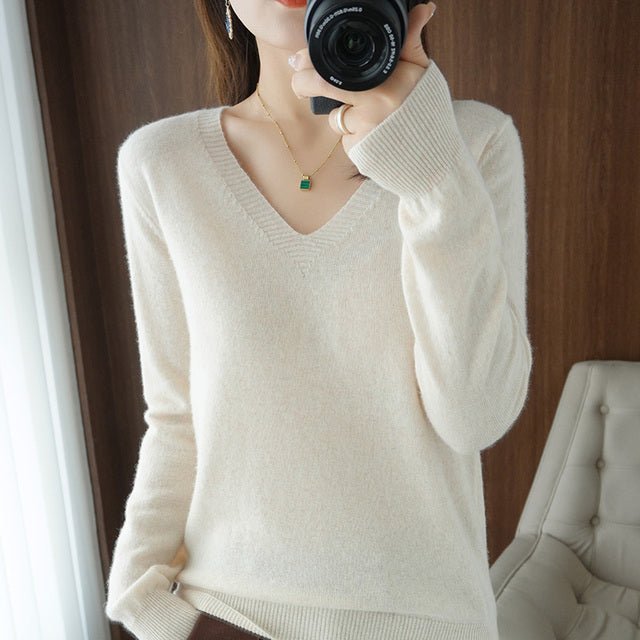 Sweaters Women Casual V-neck Solid Jumpers Pullovers Spring Autumn Womens Sweater Cashmere Knitwear Bottoming Shirt Sweaters Women Casual V-neck Solid Jumpers Pullovers Spring Autumn Womens Sweater Cashmere Knitwear Bottoming Shirt Foreverking