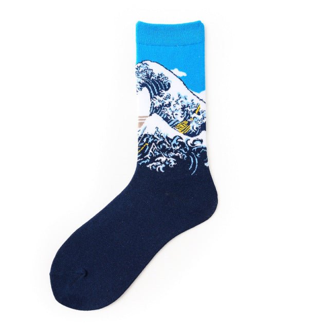 Hot Sale 1pair Combed Cotton Colorful Van Gogh Retro Oil Painting Men Socks Cool Casual Vogue Funny Party Dress Crew Socks Hot Sale 1pair Combed Cotton Colorful Van Gogh Retro Oil Painting Men Socks Cool Casual Vogue Funny Party Dress Crew Socks Foreverking